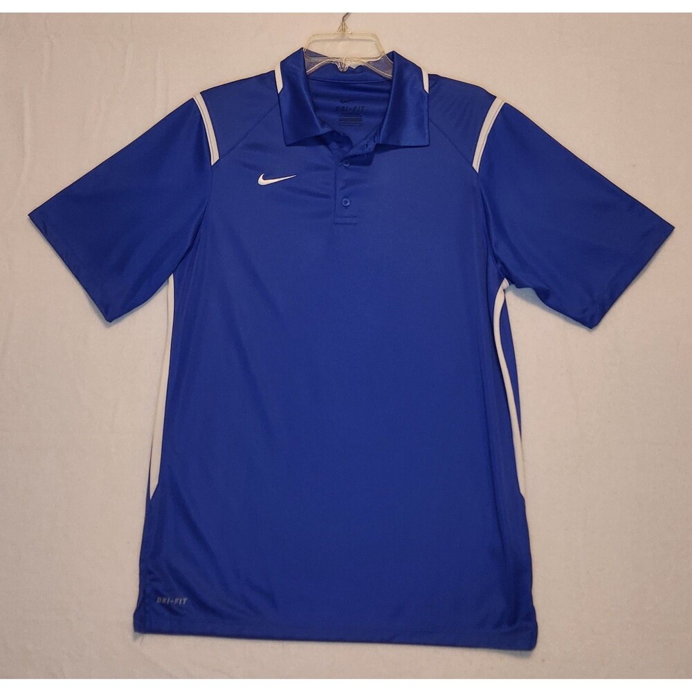 Nike Dri-fit Blue Polo Shirt Size Small Golf Short Sleeve Top Summer Classic